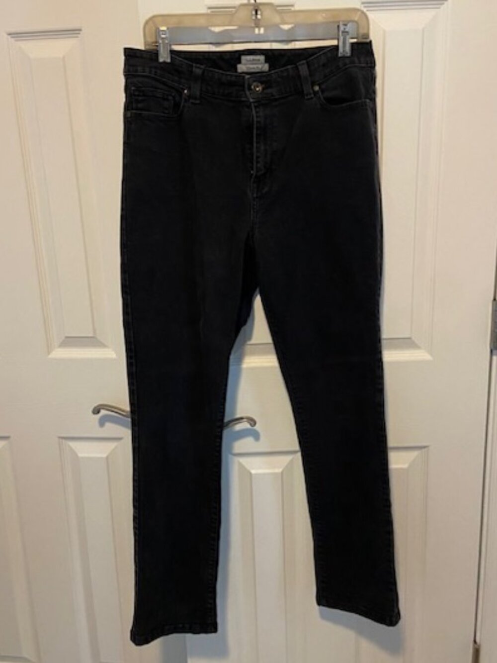 L.L. Bean Womens Classic Fit Jeans Straight Leg Black Size 14
